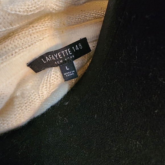 Lafayette 148 New York Cowl Neck Sweater L - Picture 6 of 7